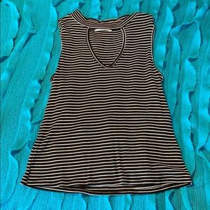 Black and White Striped Tank